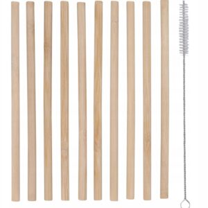 Bambusest Joogikõrred 10tk +koristaja